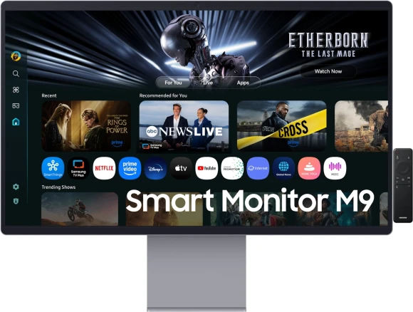 Монитор Samsung 32" Smart Monitor M9 LS32FM902SIXCI графитовый серый OLED LED 16:9 HDMI M/M Cam матовая HAS 250cd 178гр/178гр 3840x2160 165Hz FreeSync Premium Pro DP 4K USB 8.4кг