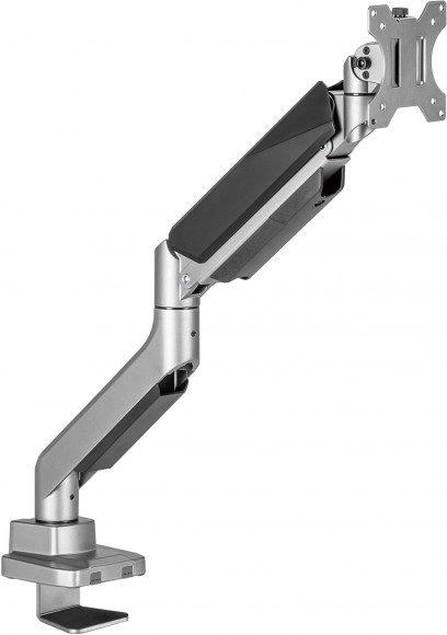 Кронштейн для мониторов Ultramounts UM717 серебристый 17"-49" макс.18кг крепление к столешнице поворот и наклон Кронштейн для мониторов Ultramounts UM717 серебристый 17"-49" макс.18кг крепление к столешнице поворот и наклон