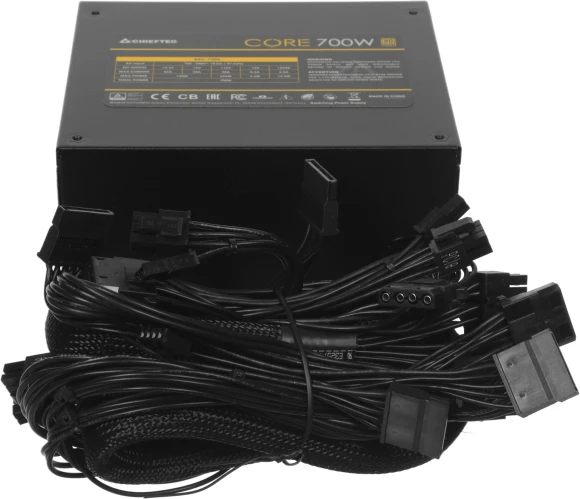 Блок питания Chieftec ATX 700W CORE BBS-700S-Bulk 80+ gold (20+4pin) APFC 120mm fan 6xSATA Блок питания Chieftec ATX 700W CORE BBS-700S-Bulk 80+ gold (20+4pin) APFC 120mm fan 6xSATA