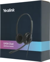 Гарнитура проводная Yealink UH34 Dual UC черный