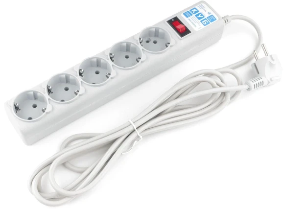 Сетевой фильтр Powercube SPG-B-6 1.9м (5 розеток) серый (коробка)