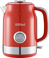 Чайник электрический Kitfort КТ-6772 1.7л. 2200Вт белый/синий корпус: металл/пластик Чайник электрический Kitfort КТ-6772 1.7л. 2200Вт белый/синий корпус: металл/пластик