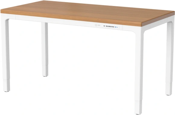 Стол для компьютера Cactus CS-ET-WWD электропривод столешница массив тропического дерева Сипо Махагони белый красное дерево каркас белый 160x75x80см