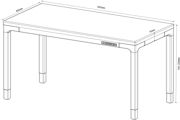 Стол для компьютера Cactus CS-ET-WWD электропривод столешница массив тропического дерева Сипо Махагони белый красное дерево каркас белый 160x75x80см