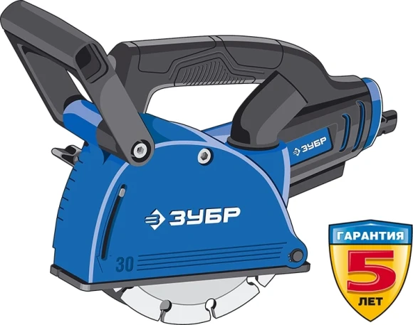 Штроборез Зубр Профессионал ЗШ-П30-1400 ПСТ 8800об/мин 1400W синий