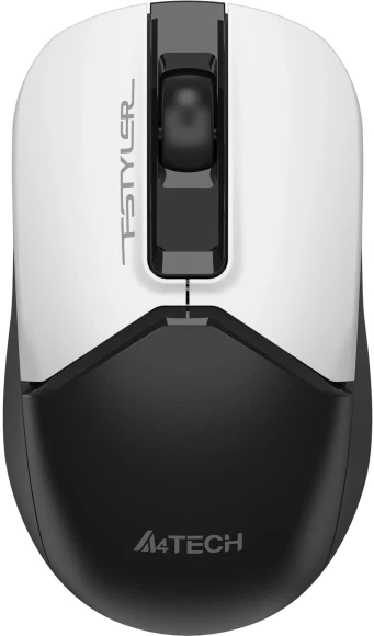Мышь A4Tech Fstyler FG12S Panda белый/черный оптическая 1200dpi silent беспров. USB 3but