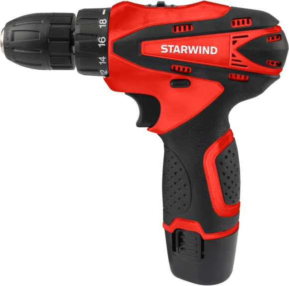 Дрель-шуруповерт Starwind CDT12-2.0/2S1 24Вт аккум. патрон:быстрозажимной (кейс в комплекте)