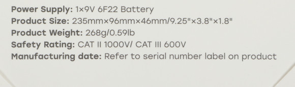Клещи токоизмерительные Mastech M266F цифр. измер.ток:переменный черный/желтый (13-1304)