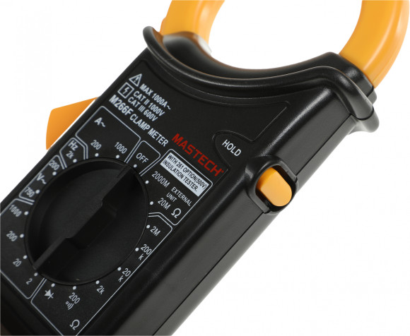 Клещи токоизмерительные Mastech M266F цифр. измер.ток:переменный черный/желтый (13-1304)