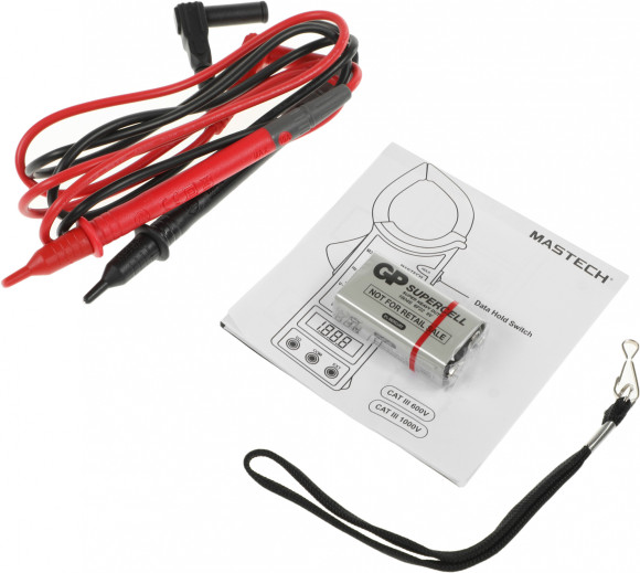 Клещи токоизмерительные Mastech M266F цифр. измер.ток:переменный черный/желтый (13-1304)