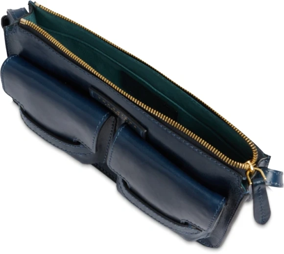 Сумка кросс-боди женская The Bridge Lucrezia 04150501/YH темно-синяя натур.кожа