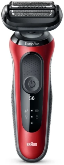 Бритва сетчатая Braun Series 5 51-R1200S реж.эл.:3 питан.:аккум. черный/красный