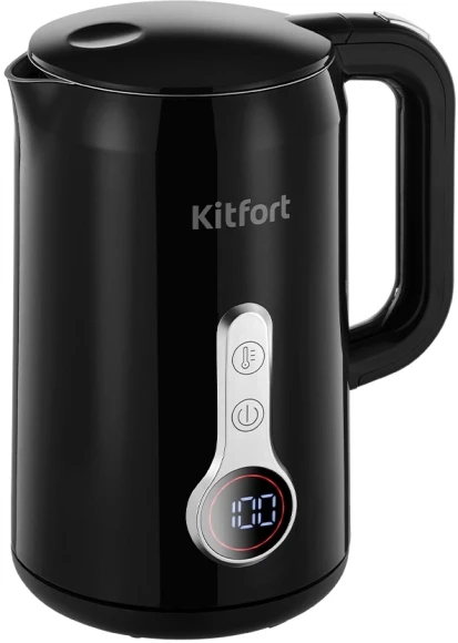 Чайный набор Kitfort КТ-6776 1.8л. 2200Вт черный/нержавеющая сталь корпус: Металл/стекло/пластик