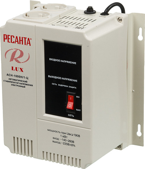Стабилизатор напряжения Ресанта АСН-1000Н/1-Ц однофазный серый (63/6/14) Стабилизатор напряжения Ресанта АСН-1000Н/1-Ц однофазный серый (63/6/14)
