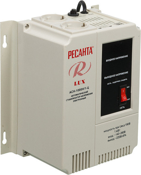 Стабилизатор напряжения Ресанта АСН-1000Н/1-Ц однофазный серый (63/6/14) Стабилизатор напряжения Ресанта АСН-1000Н/1-Ц однофазный серый (63/6/14)