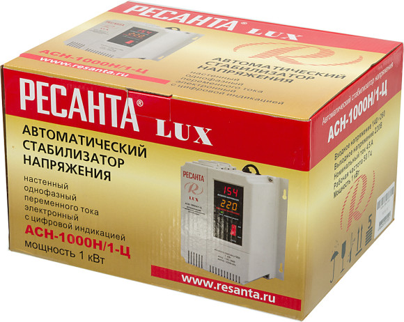 Стабилизатор напряжения Ресанта АСН-1000Н/1-Ц однофазный серый (63/6/14) Стабилизатор напряжения Ресанта АСН-1000Н/1-Ц однофазный серый (63/6/14)