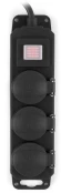 Сетевой фильтр Buro 300MDP-5-B 5м (3 розетки) черный (коробка)