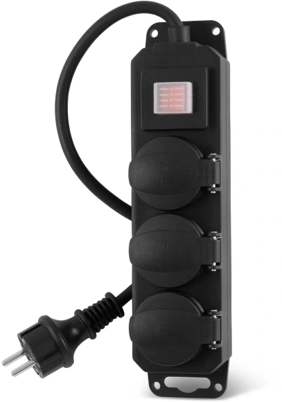 Сетевой фильтр Buro 300MDP-5-B 5м (3 розетки) черный (коробка)