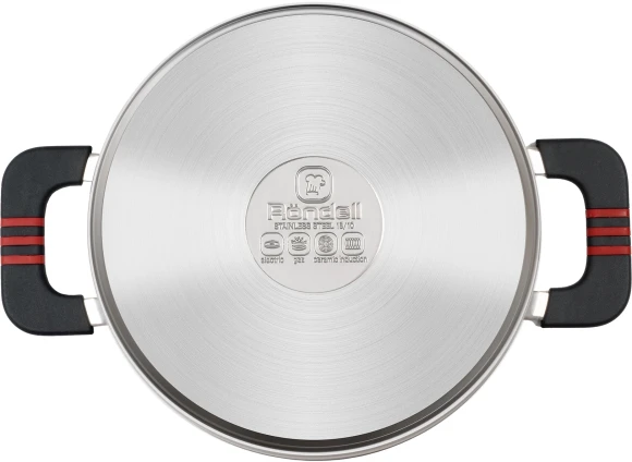 Кастрюля Rondell Stripes RDS-1636 1.2л. d=16см (с крышкой) стальной