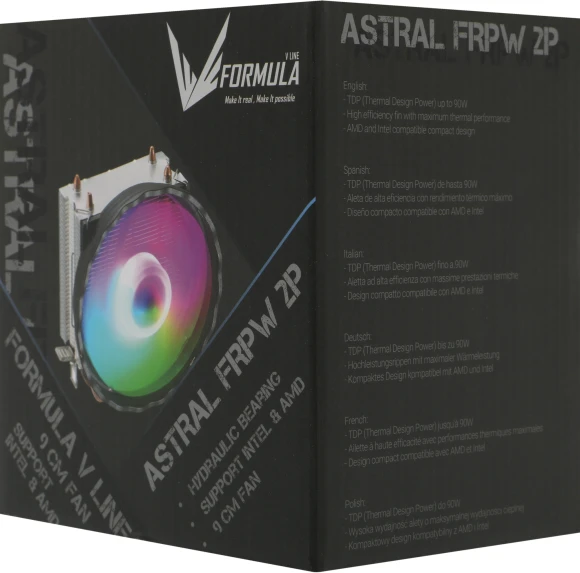 Устройство охлаждения(кулер) Formula Astral RGB Soc-AM5/AM4/1200/1700/1851 черный 4-pin 17-34dB Al+Cu 100W Ret (ASTRAL FRPW 2P) Устройство охлаждения(кулер) Formula Astral RGB Soc-AM5/AM4/1200/1700/1851 черный 4-pin 17-34dB Al+Cu 100W Ret (ASTRAL FRPW 2P)