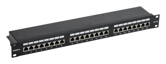 Патч-панель ITK PP24-1UC5EF-K05-G 19" 1U 24xRJ45 кат.5E FTP