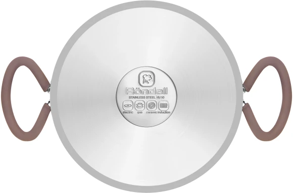 Кастрюля Rondell Etery RDS-1600 5.1л. d=24см (с крышкой) стальной Кастрюля Rondell Etery RDS-1600 5.1л. d=24см (с крышкой) стальной