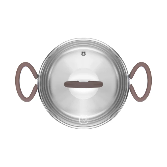 Кастрюля Rondell Etery RDS-1600 5.1л. d=24см (с крышкой) стальной Кастрюля Rondell Etery RDS-1600 5.1л. d=24см (с крышкой) стальной