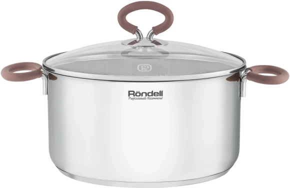 Кастрюля Rondell Etery RDS-1600 5.1л. d=24см (с крышкой) стальной Кастрюля Rondell Etery RDS-1600 5.1л. d=24см (с крышкой) стальной
