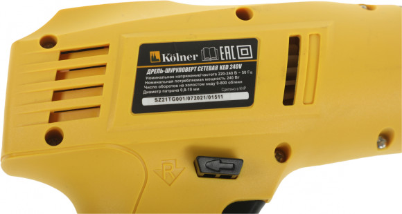 Дрель-шуруповерт Kolner KED 240 V 240Вт патрон:быстрозажимной (КН240ВЕД)