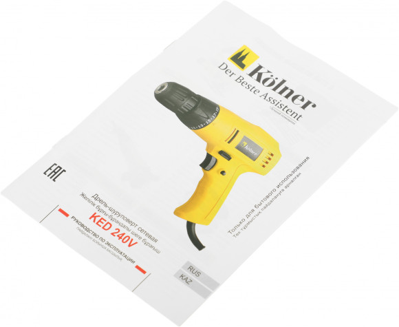 Дрель-шуруповерт Kolner KED 240 V 240Вт патрон:быстрозажимной (КН240ВЕД)