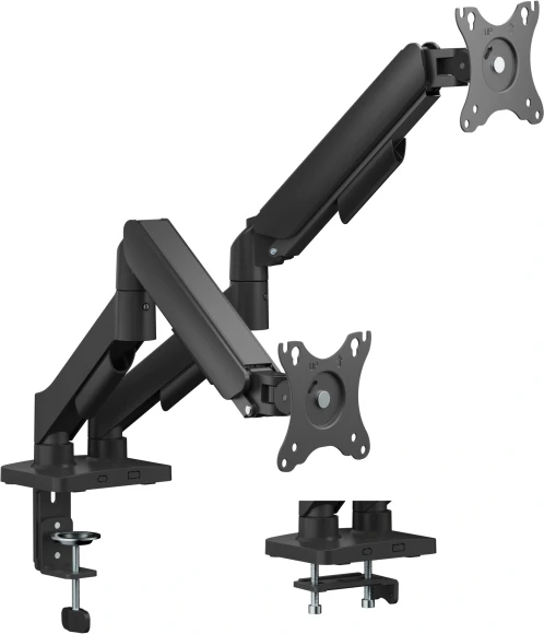 Кронштейн для мониторов Ultramounts UM740 черный 17"-32" макс.18кг крепление к столешнице поворот и наклон
