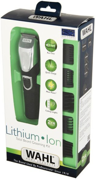 Триммер Wahl Ergonomic Total Beard Kit черный/серебристый (насадок в компл:12шт)