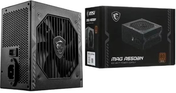 Блок питания MSI ATX 550W MAG A550BN 80+ bronze (20+4pin) APFC 120mm fan 5xSATA RTL Блок питания MSI ATX 550W MAG A550BN 80+ bronze (20+4pin) APFC 120mm fan 5xSATA RTL