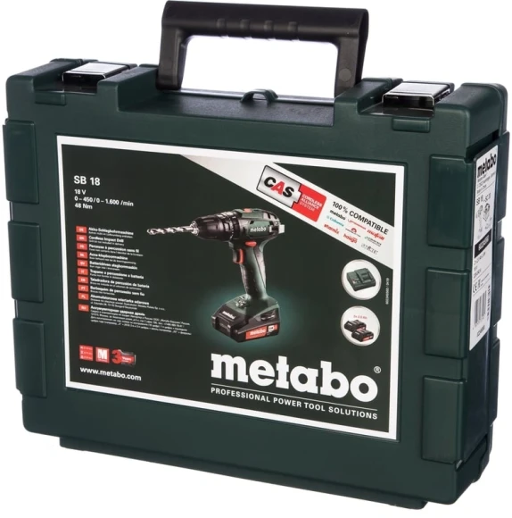 Дрель-шуруповерт Metabo SB 18 аккум. патрон:быстрозажимной (кейс в комплекте) (602245560) Дрель-шуруповерт Metabo SB 18 аккум. патрон:быстрозажимной (кейс в комплекте) (602245560)