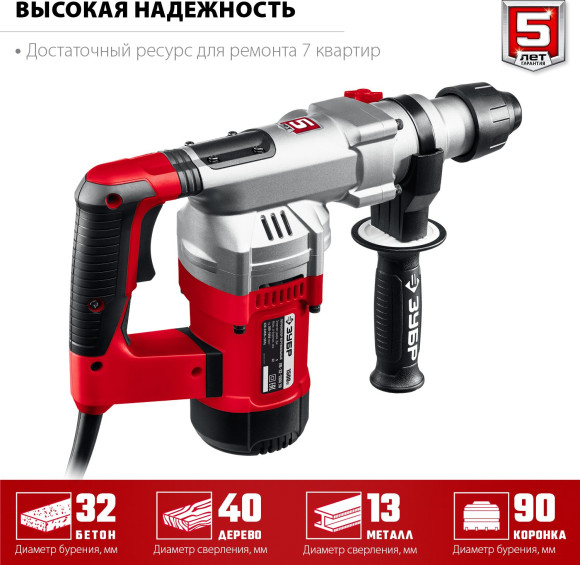 Перфоратор Зубр ПВ-32-1500 ЭВ патрон:SDS-plus уд.:5Дж 1500Вт (кейс в комплекте)