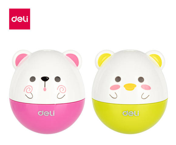 Точилка для карандашей ручная Deli E0522 Неваляшка E0522 1 отверстие пластик ассорти