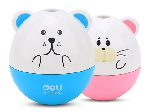 Точилка для карандашей ручная Deli E0522 Неваляшка E0522 1 отверстие пластик ассорти