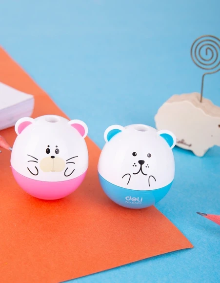 Точилка для карандашей ручная Deli E0522 Неваляшка E0522 1 отверстие пластик ассорти