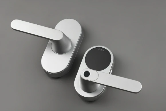 Умный замок Aqara Smart Door Lock U300 накладной разбл.отпеч.паль./код/пар/NFC/прил/мех.кл серый (DL-D02D_GR)