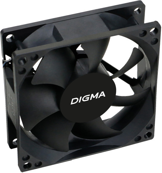 Вентилятор для корпуса Digma DFan-80 80х80x25 черный 3-pin 4-pin (Molex) 23дБ Ret