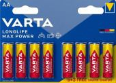 Батарея Varta LongLife Max Power Alkaline LR6 BL5+3 AA (8шт) блистер Батарея Varta LongLife Max Power Alkaline LR6 BL5+3 AA (8шт) блистер
