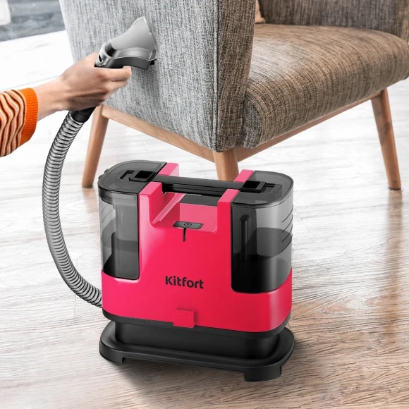 Пылесос моющий Kitfort КТ-5162 400Вт малиновый/черный Пылесос моющий Kitfort КТ-5162 400Вт малиновый/черный