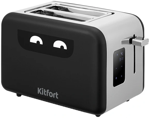 Чайник электрический Kitfort КТ-6760 0.8л. 1200Вт черный корпус: нерж.сталь/пластик