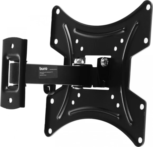 Кронштейн для телевизора Buro FL1S черный 20"-48" макс.15кг настенный поворот и наклон