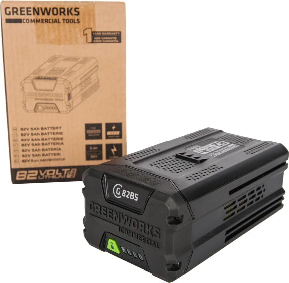 Батарея аккумуляторная Greenworks GC82B5 82В 5Ач Li-Ion (2914607) Батарея аккумуляторная Greenworks GC82B5 82В 5Ач Li-Ion (2914607)