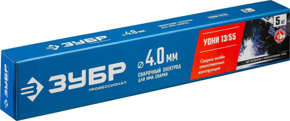 Электроды Зубр Профессионал D4мм L450мм 5000гр (40025-4.0) Электроды Зубр Профессионал D4мм L450мм 5000гр (40025-4.0)