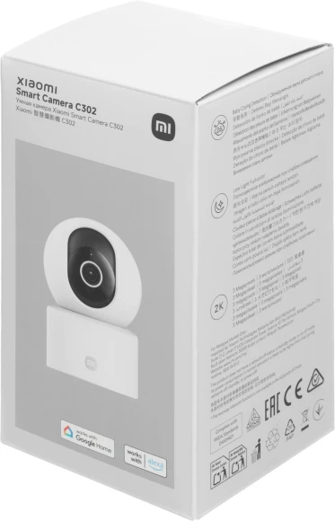 Камера видеонаблюдения IP Xiaomi C302 Wi-Fi 3.9-3.9мм цв. корп.:белый (BHR08SVGL) Камера видеонаблюдения IP Xiaomi C302 Wi-Fi 3.9-3.9мм цв. корп.:белый (BHR08SVGL)