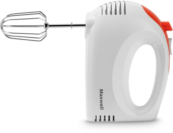 Миксер ручной Maxwell MW-1358 W 300Вт белый/оранжевый