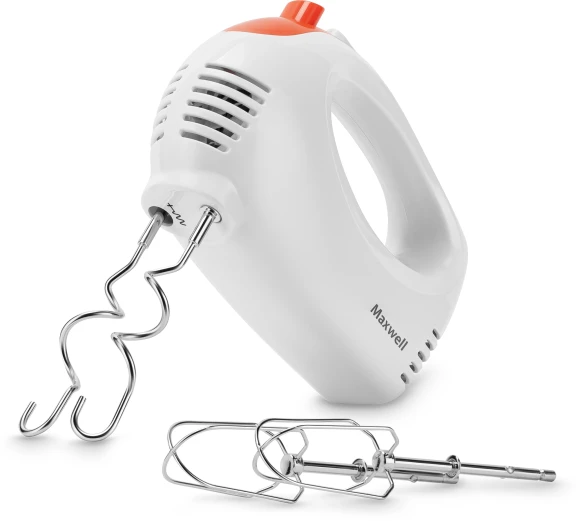 Миксер ручной Maxwell MW-1358 W 300Вт белый/оранжевый