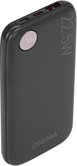 Мобильный аккумулятор Digma DGPF10B 10000mAh QC3.0/PD3.0 22.5W 3A USB-A/USB-C черный (DGPF10B22PBK)